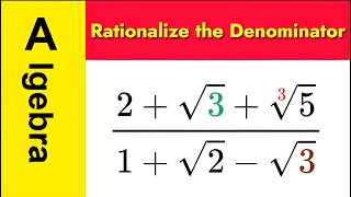 How to rationalize the Denominator  Made the math exam easier [upl. by Larochelle275]