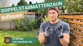 Doppelstabmattenzaun Montage DIYAnleitung für den Aufbau deines Gartenzauns [upl. by Jennine123]