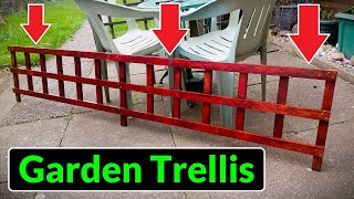 How to Make a Garden Trellis for the Top of a Fence Scrap Wood Project [upl. by Vikki]