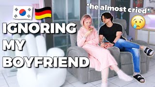 🇰🇷🇩🇪 Ignoring My Boyfriend PRANK he almost cried  Korean German Couple 국제커플 [upl. by Strader]