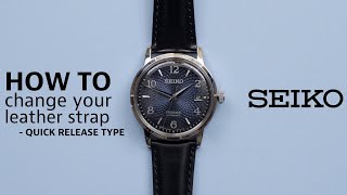 How to change your leather strap  Quick release type [upl. by Ernst]