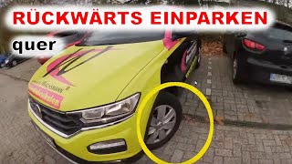 Einparken Teil 14  rückwärts quer  Grundfahraufgabe parken in Fahrstunde und Fahrprüfung [upl. by Ramon]