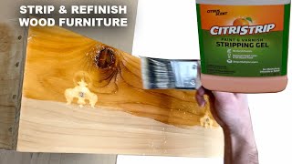 How to Strip and Refinish Furniture  Using CitriStrip Paint amp Finish Remover [upl. by Yelrehs]