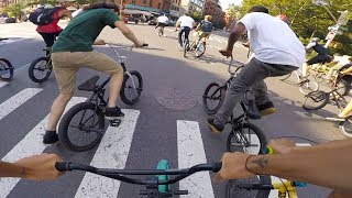 BMX BIKE RIDERS RACE THROUGHOUT MANHATTAN FOR CASH [upl. by Lontson]