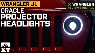 Jeep Wrangler JL Oracle Oculus Switchback BiLED Projector Headlights Review amp Install [upl. by Ingar476]