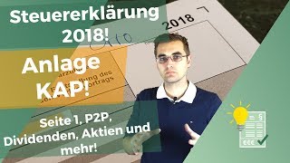 Steuererklärung 2018 Anlage KAP Seite 1 [upl. by Gustie]