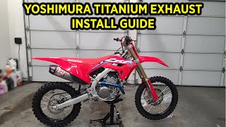 YOSHIMURA TITANIUM EXHAUST INSTALL GUIDE CRF250R [upl. by Noiek]