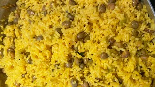 Easy Coconut rice and pigeon peas  Dominican style by Angie [upl. by Salem]