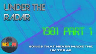 Under the Radar  Songs that never made the UK top 40 1981 Part 1 [upl. by Matti]