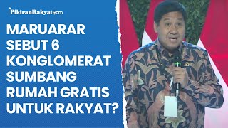 Maruarar Sebut 6 Konglomerat Sumbang Rumah Gratis untuk Rakyat [upl. by Ayin]