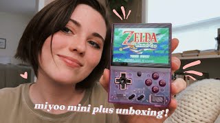 Miyoo mini plus My first emulation handheld… unboxing amp first impressions [upl. by Gerbold]