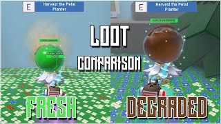 Fresh Planter VS Degraded Planter  LOOT COMPARISON  Bee Swarm Simulator [upl. by Maurilia111]