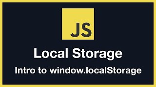 JavaScript Local Storage Introduction [upl. by Enilraep]