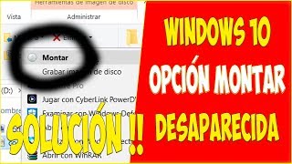 REPARAR OPCIÓN MONTAR EN WIN 10  SOLUCIÓN FÁCIL Y RÁPIDA [upl. by Avlem]