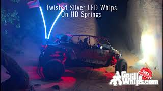 LED Whip Review  Gorilla Whips Twisted Silver [upl. by Karlow]