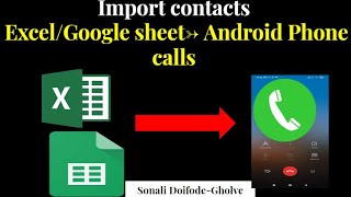 How to use excel contact for calling Import Excel contacts into android for calling [upl. by Novaelc692]