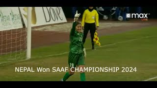 SAFF Womens championship 2024 nepal won congratulatiom🏆🎉⚽👏 [upl. by Germann]