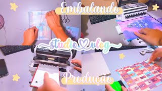 Produção 🌙 Embalando pedidos ⭐  Studio vlog 😻 [upl. by Beverley223]