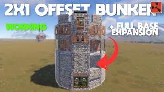 RUST  WORKING OFFSET Bunker 2X1  Full Expansion  2024 New Rust Base Design [upl. by Anomas200]