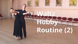 Waltz Hobby Lesson  Choreography 2  Bounce Fallaway Running Cross Chasse [upl. by Tombaugh]