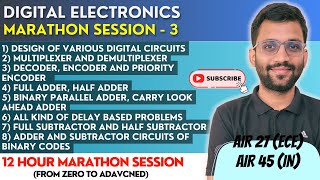 🔥Digital Electronics  Marathon  3  Combinational Circuits  PrepFusion [upl. by Amehsyt163]