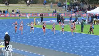 Ht2 100m U18 women 2024 Australian Championships Adelaide 19 April 2024 [upl. by Odareg207]