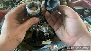 2004 Ford Mustang 39 cam gear synchronizer install Timing cover replacement Part 7 [upl. by Kela]