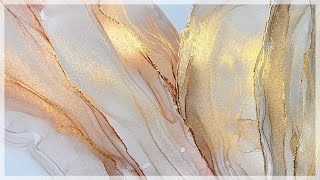 Alcohol Ink Art  Making Lines and Ripples Techniques [upl. by Aix]