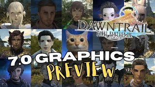 I Made 15 Characters in the Dawntrail Benchmark  FFXIV 70 Graphics Preview [upl. by Roxy]