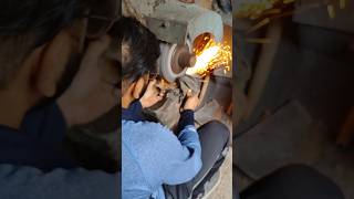 Old AXE sharpening with grindershortsfeed shorts ytshorts youtube skills skillisindia [upl. by Peisch]