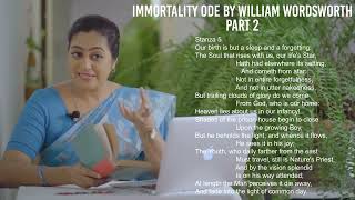 Immortality Ode  Poem by William Wordsworth  Explanation  Part 2 [upl. by Kitty510]