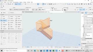 COMMENT FAIRE UN EXCALIER ET UN GARDE CORPS SUR ARCHICAD [upl. by Irahcaz337]