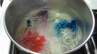 How to Make MultiColored Yarn Space Dyeing Method [upl. by Anauq524]