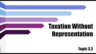 Taxation Without Representation APUSH Topic 33 [upl. by Sekyere]