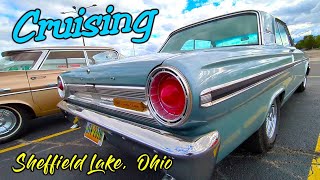 Cruising Sheffield Lake Ohio Car Show 9724 [upl. by Nnael]