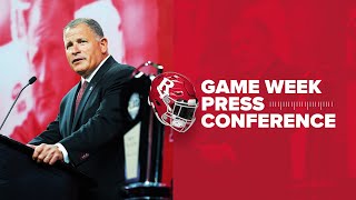 Head Coach Greg Schiano Game week Press Conference  Nebraska [upl. by Rayle]