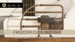 How to Assemble the Signature Life Freedom Click Extendable Bed Rail on Traditional Beds [upl. by Nanam]