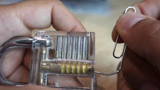 How to pick open a lock with paper clip  life hack [upl. by Larrabee384]