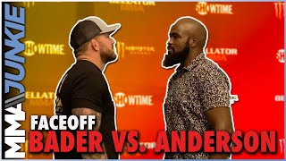 Ryan Bader vs Corey Anderson faceoff – Bellator light heavyweight grand prix semifinal [upl. by Theron]