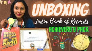 New Record in INDIA BOOK OF RECORDS  Achiever’s PACK UNBOXING  In HINDI  2020 [upl. by Elicul588]