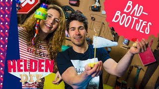 ⛵ Knutsel badbootjes met Maureen en Nico  Helden DIY [upl. by Imotas]