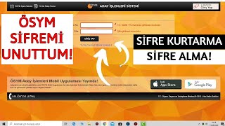 ÖSYM Şifremi Unuttum Nasıl Geri Alabilirim YKS ŞİFREMİ UNUTTUM 2021 [upl. by Ausoj838]