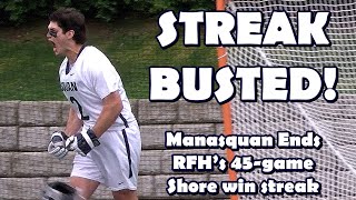 Manasquan 7 RumsonFair Haven 4  HS Boys Lacrosse  Squan Ends RFH 45 Game Shore Win Streak [upl. by Anirbes]