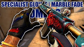 COMBOS FOR SPECIALIST GLOVES  MARBLE FADE ★ CSGO Showcase [upl. by Viradis189]