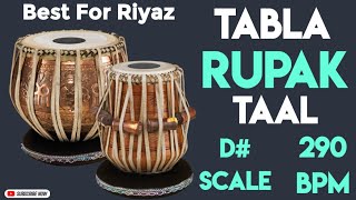 Rupak Taal Tabla Loop  D Scale  290 Bpm  7 Matra  muzzico [upl. by Gavin]