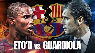 Why do Etoo and Guardiola hate each other [upl. by Silvano]