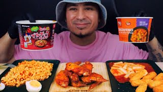 ASMR FOOD｜Samyang Hot Chicken Spicy and Sweet Topokki Chicken Wing Breaded Cheese [upl. by Esom661]