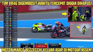 Disabotase Tim VR46 quotDigembosiquot di Assen Waktu Tercepat Diggia DihapusMotor Bezzecchi Keluar Asap [upl. by Nally]