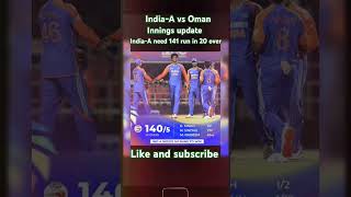 😱 India vs Oman T20 emerging Asia Cup 2024  Oman 1405 in 20 over India need to win 141 run in20 [upl. by Nikos93]