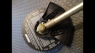 How To Put A Saw Blade On A String Trimmer  ECHO SRM3020 [upl. by Ayhay]